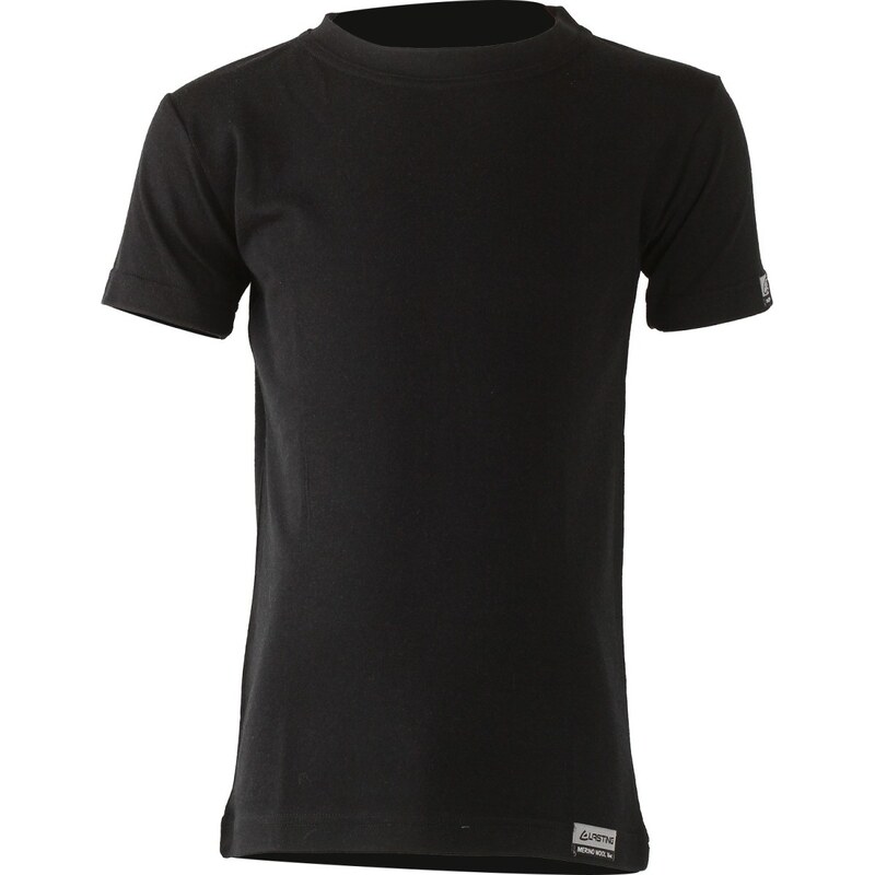 Dětské merino triko LASTING Tony černé 117114454
