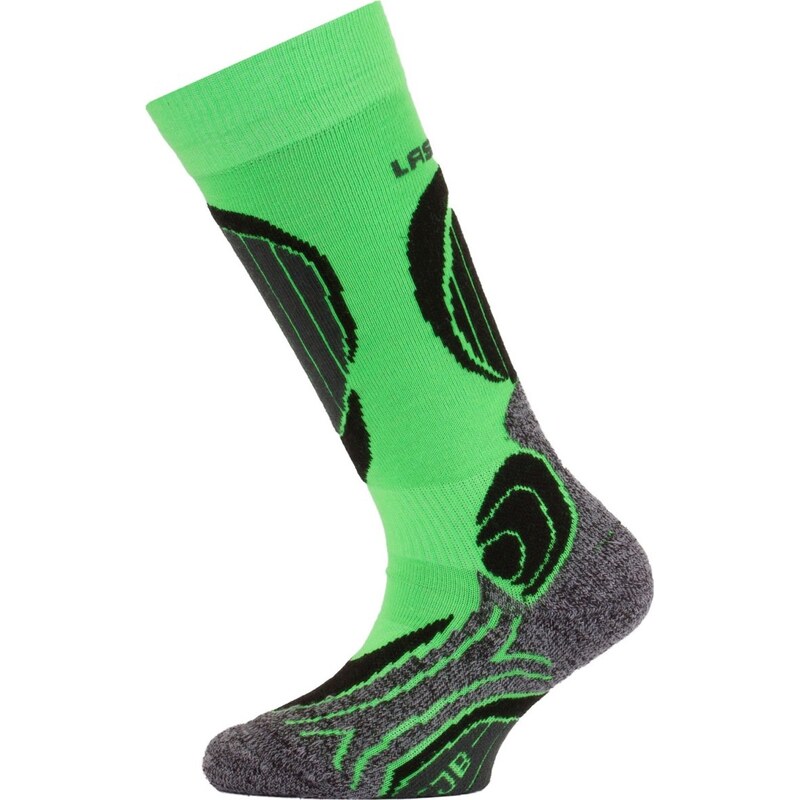 Dětské merino lyžařské ponožky LASTING Sjb zelené 117114467