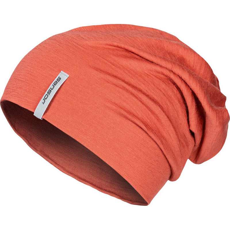 Unisex merino čepice SENSOR Active terracotta 117114612