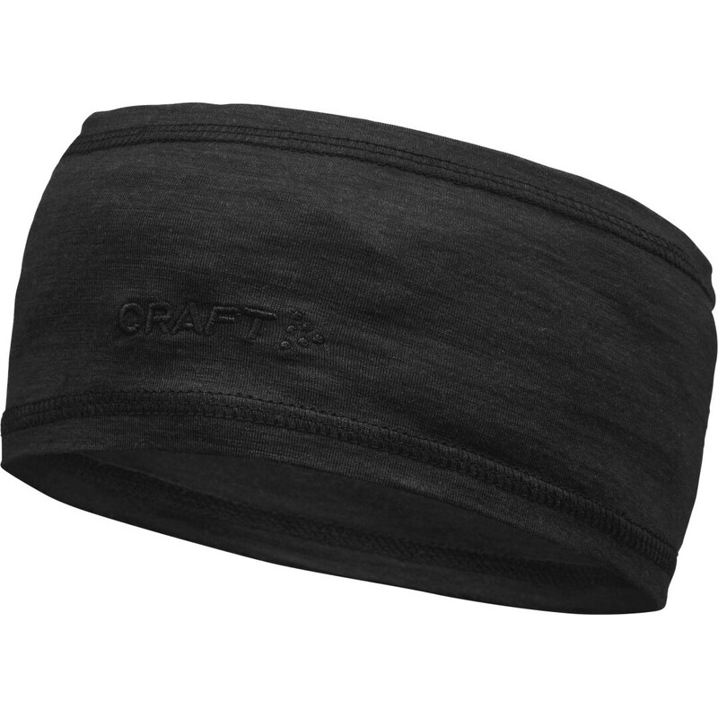 Vlněná merino čelenka CRAFT Essence Wool - černá 117114625