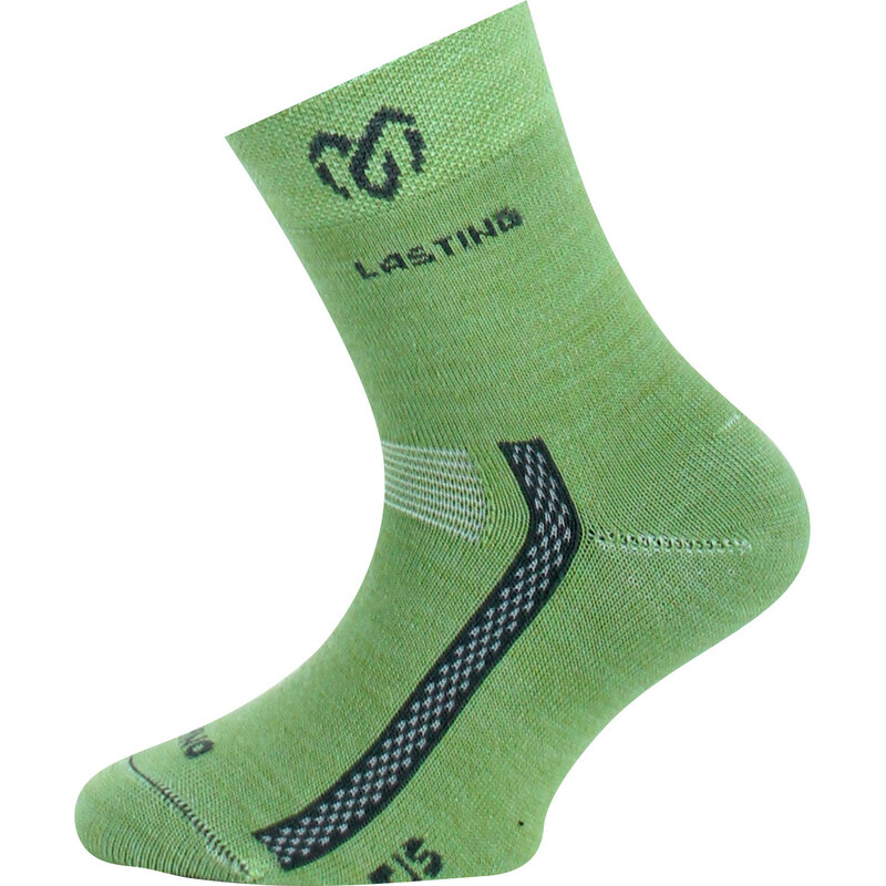 Dětské merino ponožky LASTING Tjs zelené 117114666