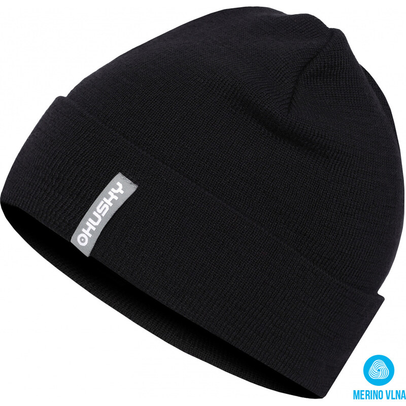 Dámská merino čepice HUSKY Merhat černá 117114702