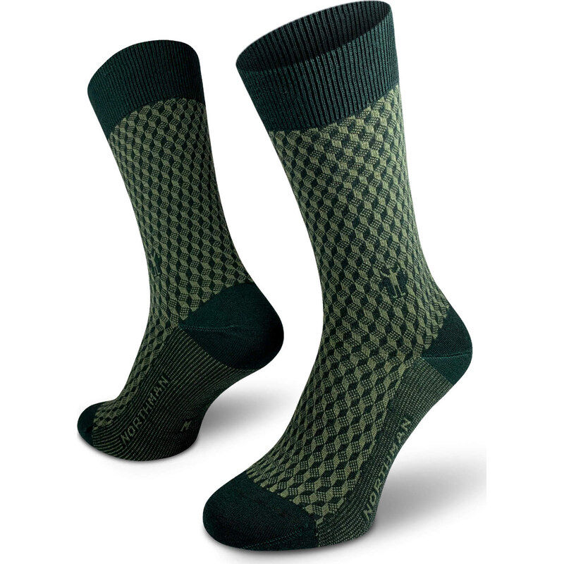 Merino ponožky NORTHMAN Horten tmavě zelené 117114877