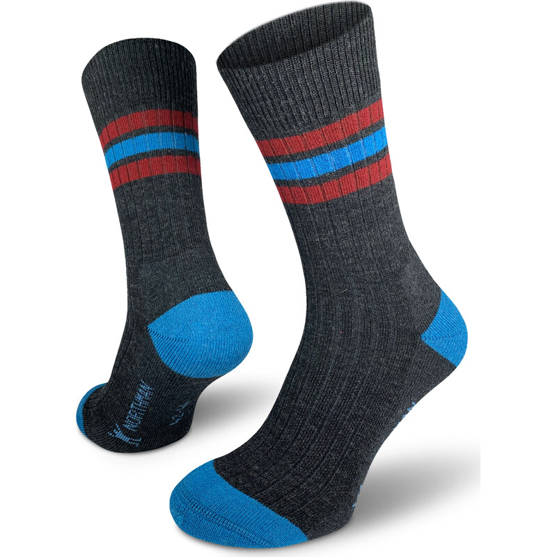 Merino ponožky NORTHMAN Larvik šedomoré 117114889