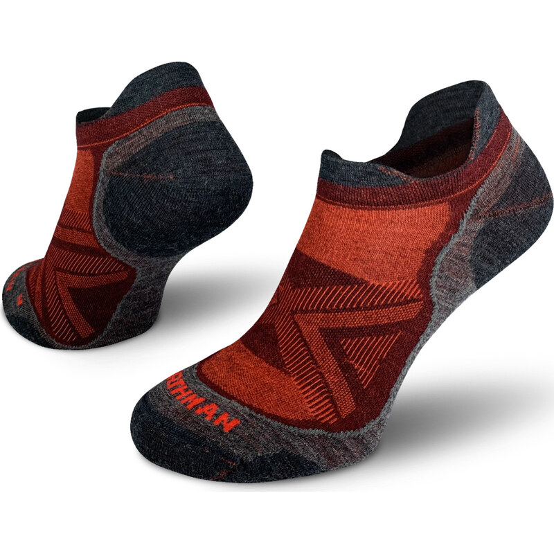Běžecké merino ponožky NORTHMAN PRO Low červené 117130621