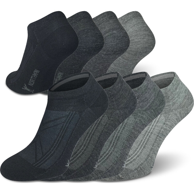 Letní merino ponožky NORTHMAN Gobi 4-pack šedý mix 118572502