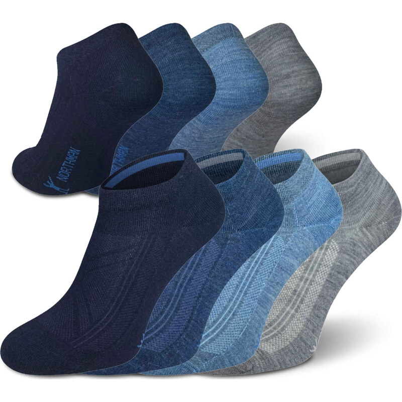 Letní merino ponožky NORTHMAN Gobi 4-pack modrý mix 117130627