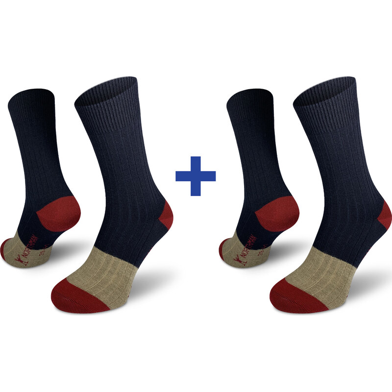Merino ponožky NORTHMAN Narvik 2-pack půlnoční 117130631