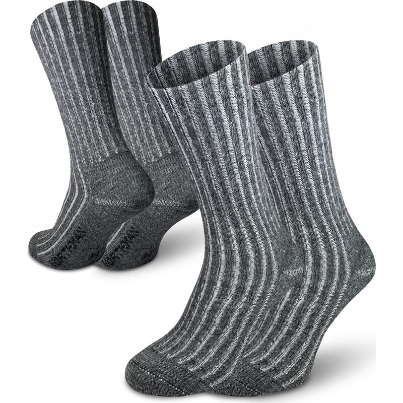 Turistické merino ponožky NORTHMAN Perun 2-pack tmavě šedé 118572507