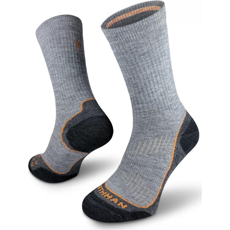 Turistické merino ponožky NORTHMAN Trek Silver PRO šedé 117130655