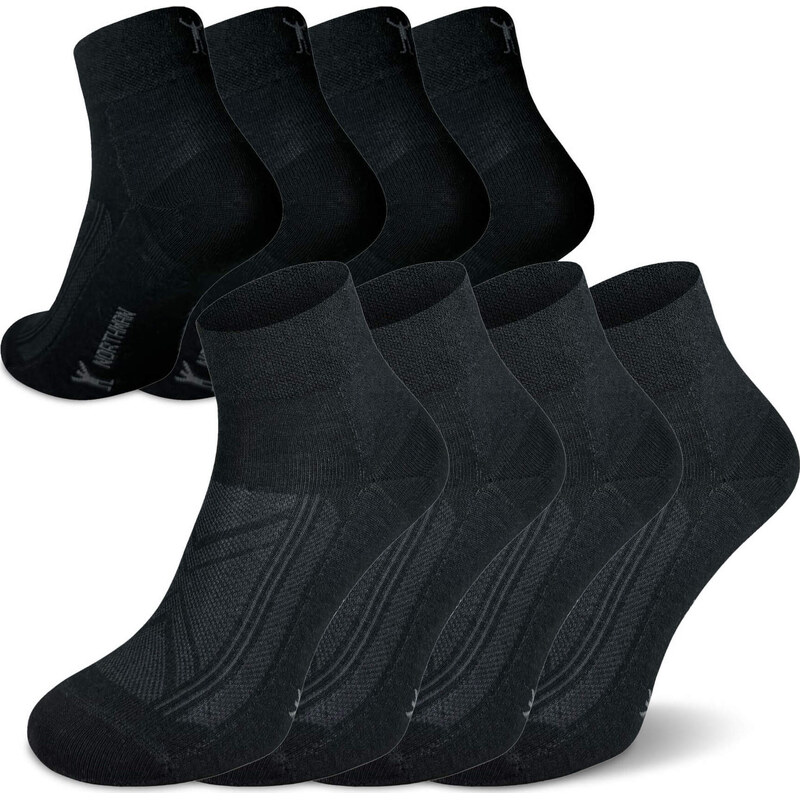 Letní merino ponožky NORTHMAN Mid Gobi 4-pack černé 117130660