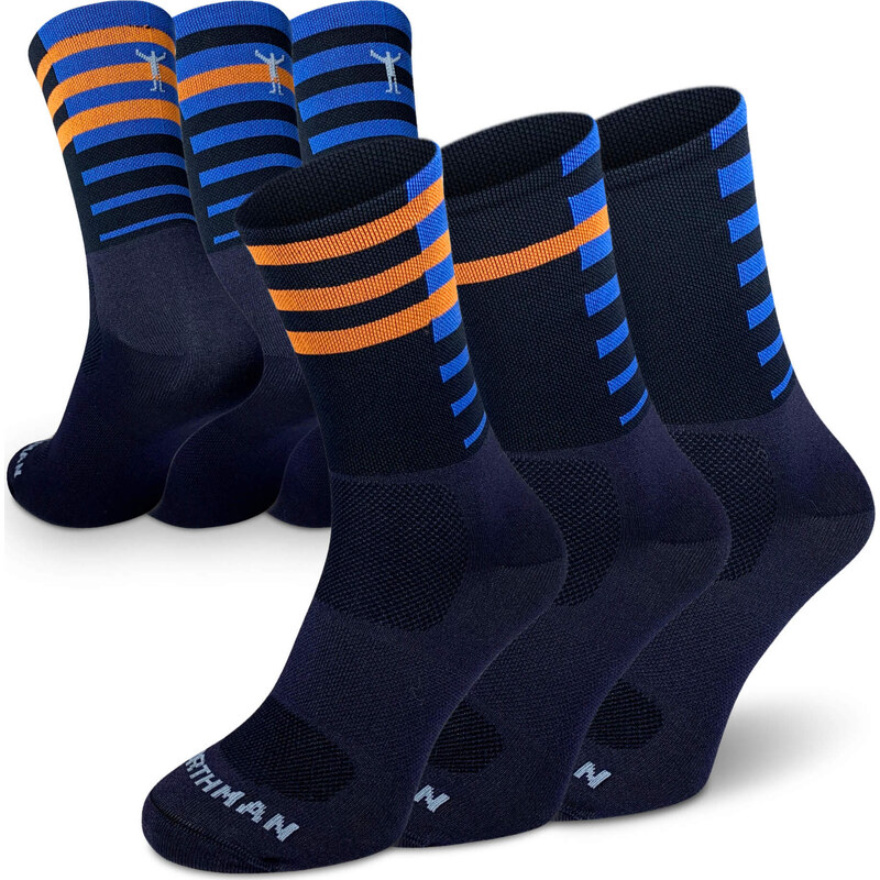 Cyklistické merino ponožky NORTHMAN Rider 3-pack tmavě modré 117225703