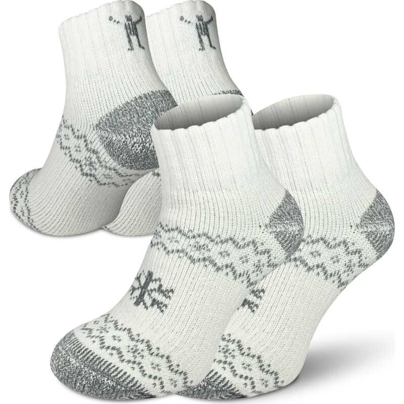 Zimní merino ponožky NORTHMAN Arctic Home 2-pack bílošedé 117225713