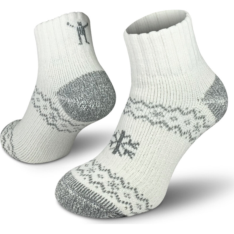 Zimní merino ponožky NORTHMAN Arctic Home bílošedé 117225718