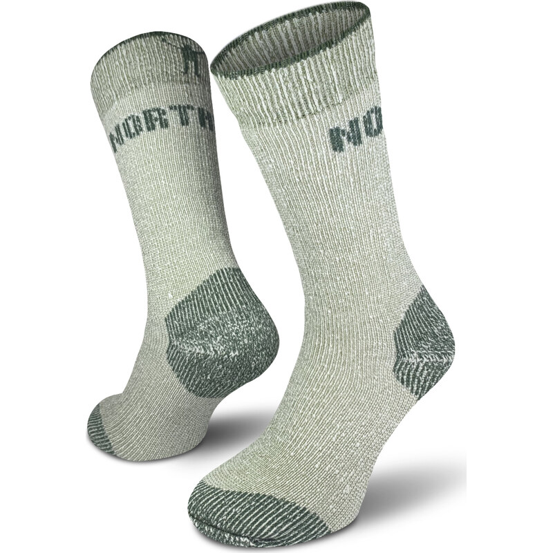 Turistické merino ponožky NORTHMAN Arctic Track zelené 117225724