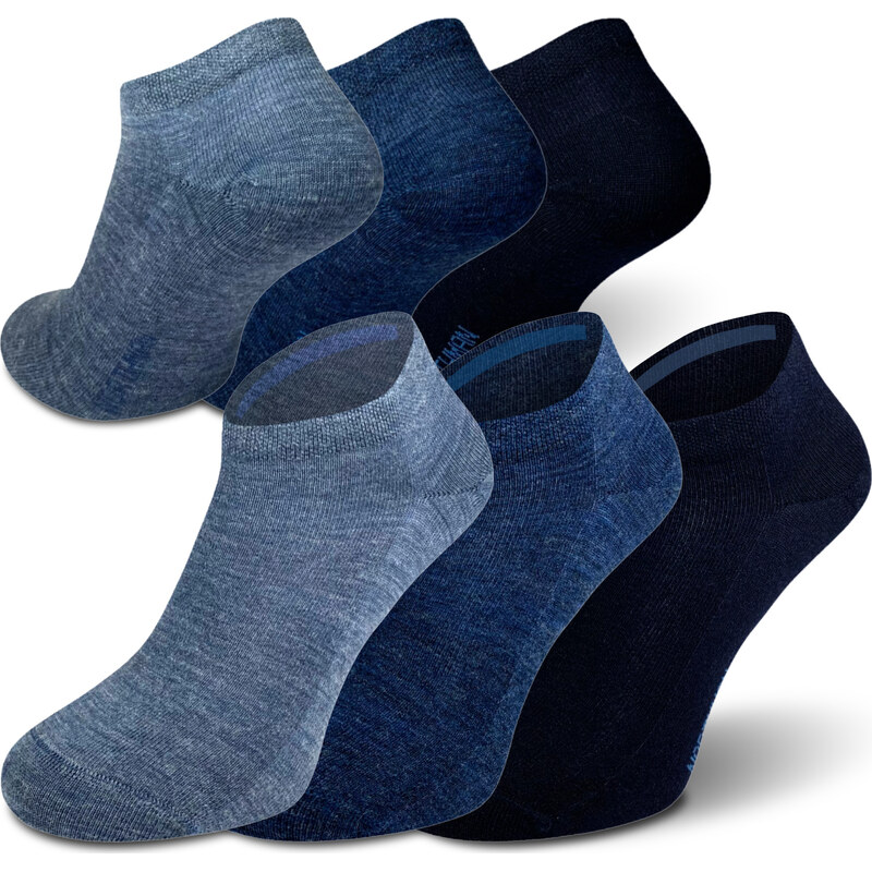 Letní merino ponožky NORTHMAN 3-pack modrý mix 118572548