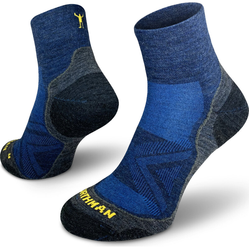 Běžecké merino ponožky NORTHMAN PRO Mid modrá 117225748