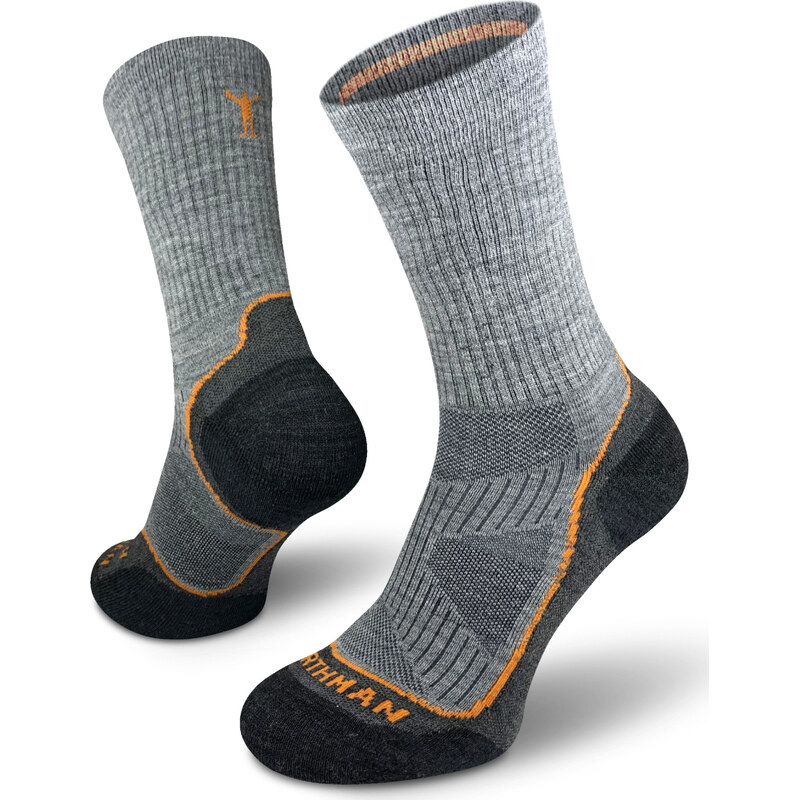 Turistické merino ponožky NORTHMAN Trek Silver Light světle šedá 117225774
