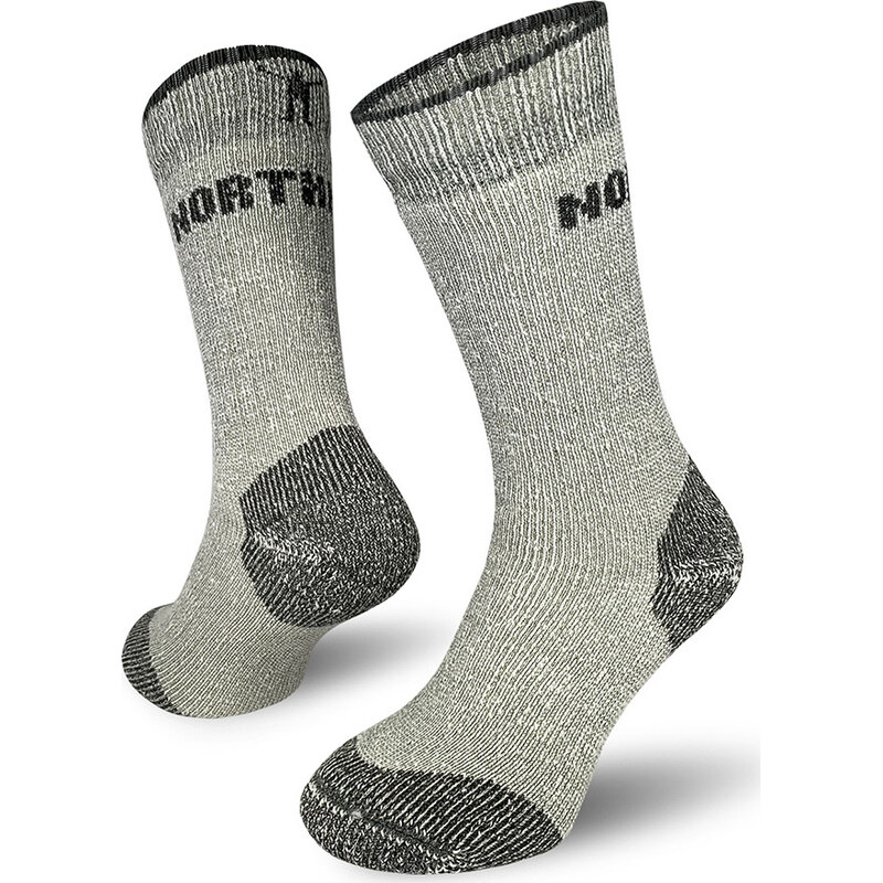 Turistické merino ponožky NORTHMAN Arctic Track světle šedé 117225785