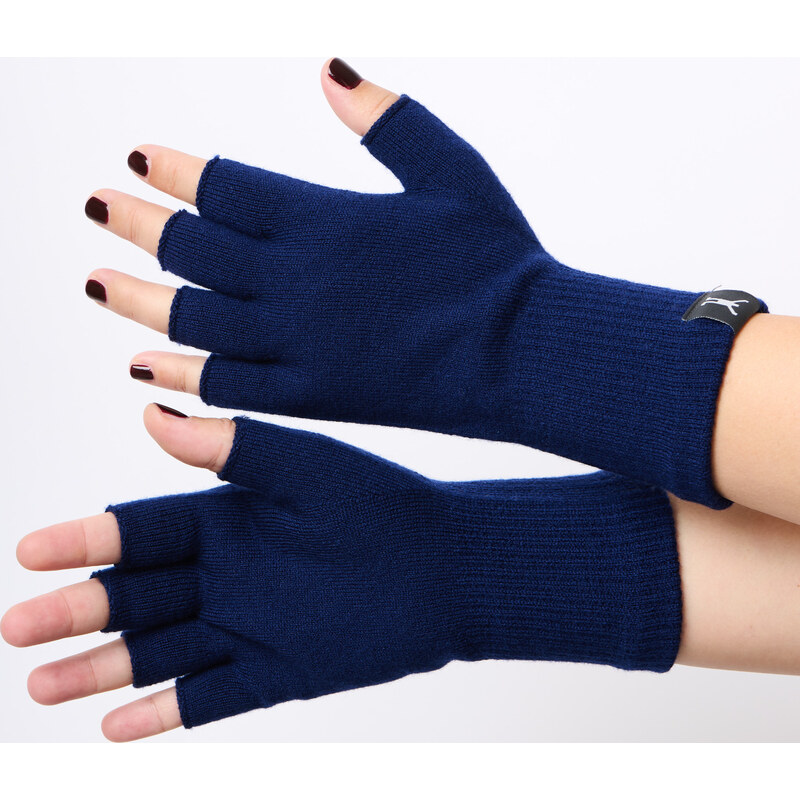 Podzimní bezprsté merino rukavice NORTHMAN Fiske modré 118572556