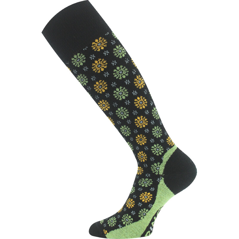 Unisex merino lyžařské podkolenky LASTING SDF černé 118572687