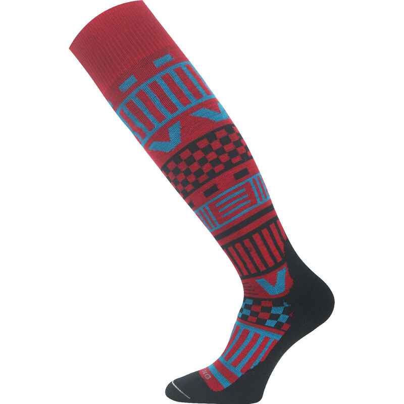 Unisex merino lyžařské podkolenky LASTING SLA červené 118572679