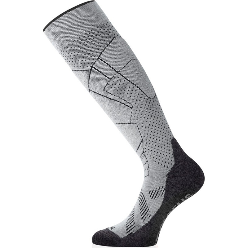 Unisex merino lyžařské podkolenky LASTING FWU šedá 118572689