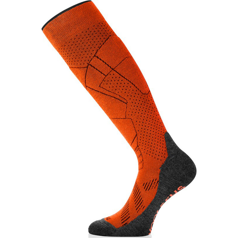 Unisex merino lyžařské podkolenky LASTING FWU oranžové 118572690