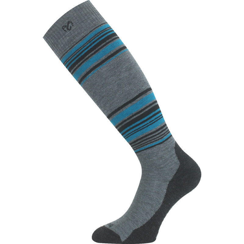 Unisex merino lyžařské podkolenky LASTING SSI šedé 118572714