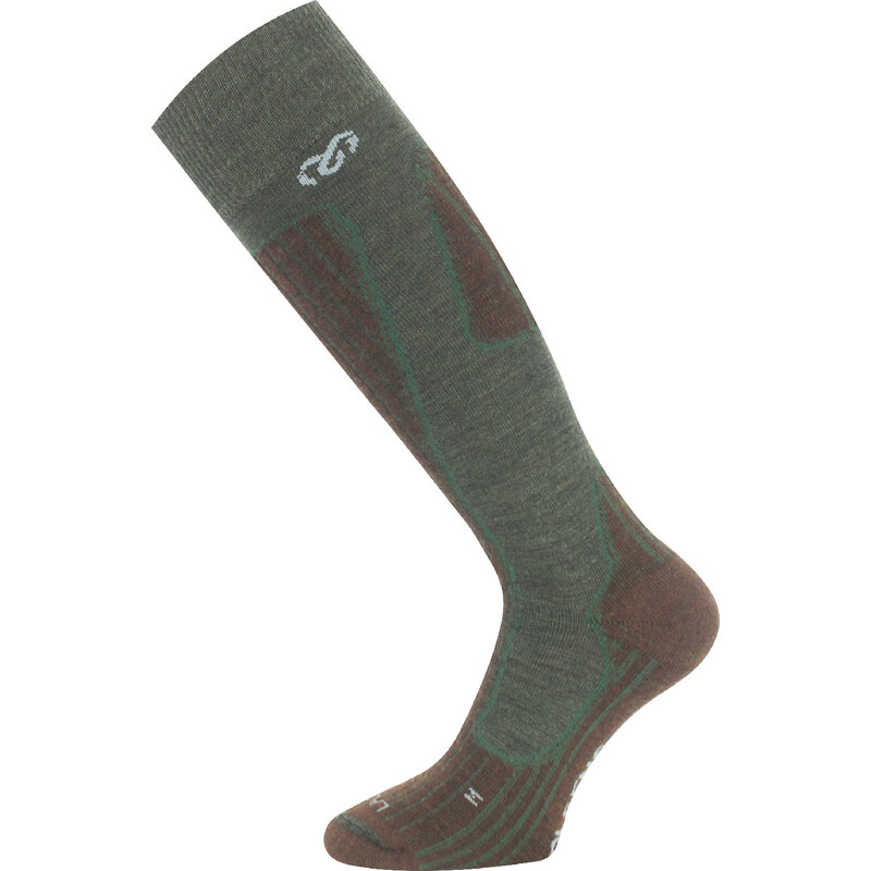 Unisex merino lyžařské podkolenky LASTING SWH zelené 118572707
