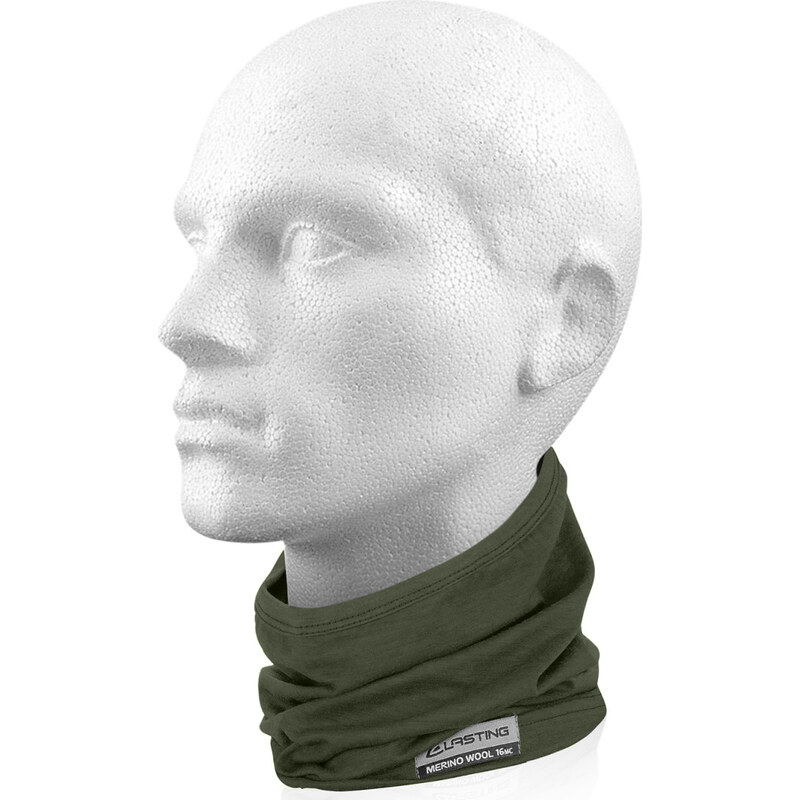 Unisex merino nákrčník LASTING krátký TULS zelený 118572726