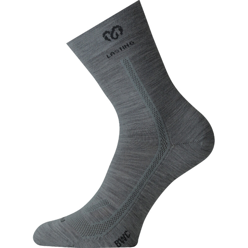Unisex merino ponožky LASTING BWC šedé 118572719