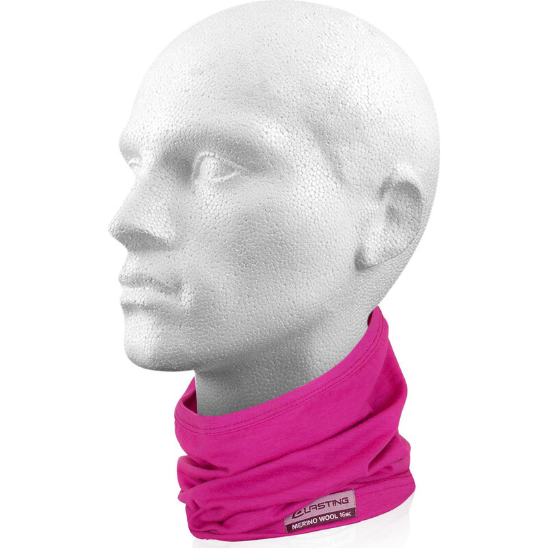 Unisex merino nákrčník LASTING krátký TULS růžový 118572727