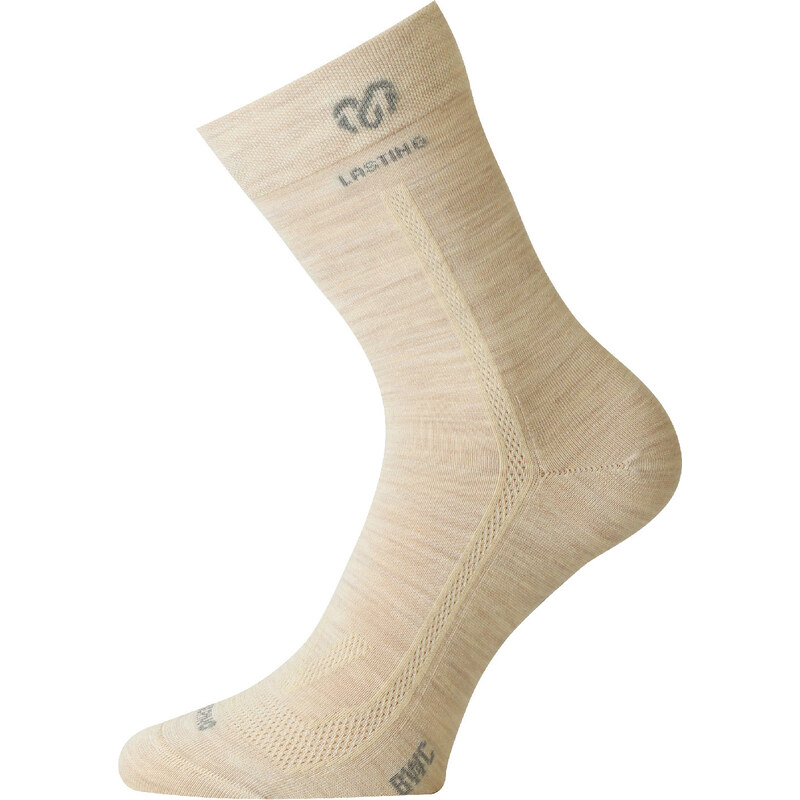 Unisex merino ponožky LASTING BWC béžové 118572720