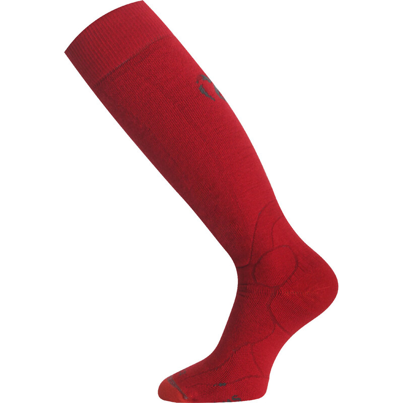Unisex merino lyžařské podkolenky LASTING WMS červené 118572730