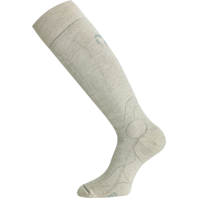 Unisex merino lyžařské podkolenky LASTING WMS béžové 118572736