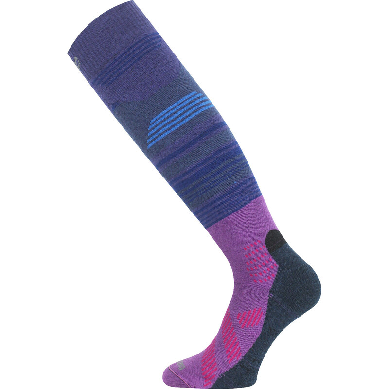 Unisex merino lyžařské podkolenky LASTING SSU fialové 118572712