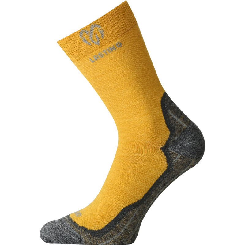 Unisex merino ponožky LASTING WHI hořčicové 118572784