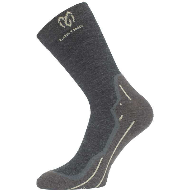 Unisex merino ponožky LASTING WHI hnědá 118572785