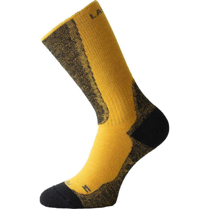 Unisex merino ponožky LASTING WSM hořčicové 118572840