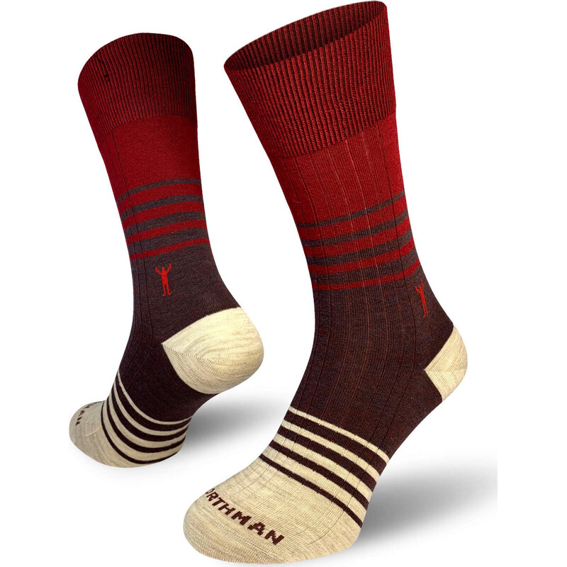 Merino ponožky NORTHMAN Trojan2 červená 118572943