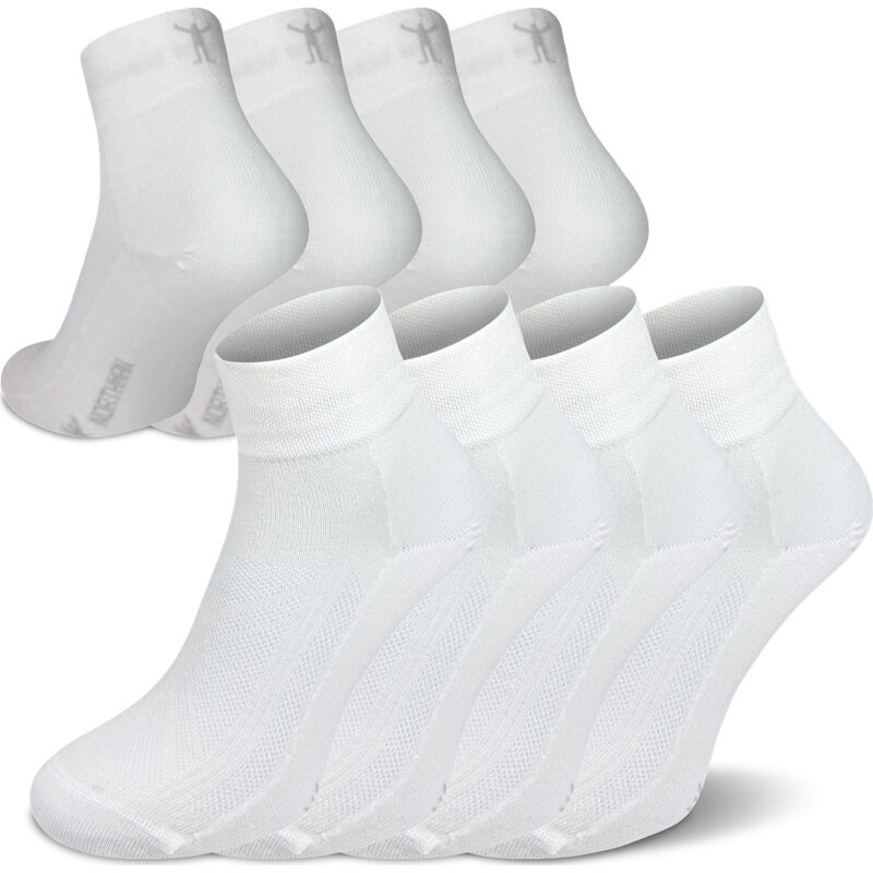 Letní merino ponožky NORTHMAN Gob Mid 4-pack bílá 118572957