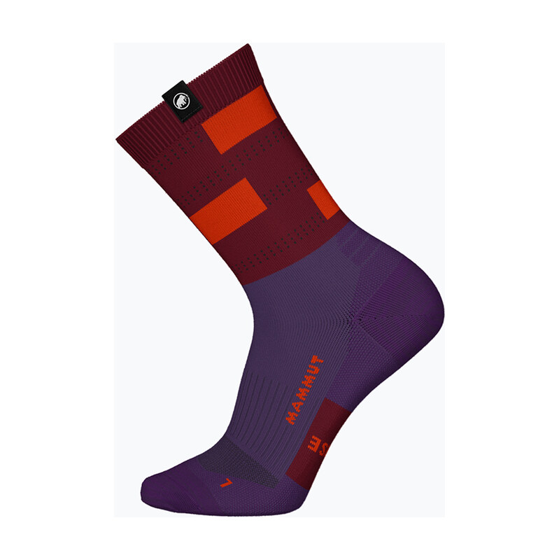 Ponožky Mammut Hiking Merino Crew Socks paloja/dark mammut red 118600460