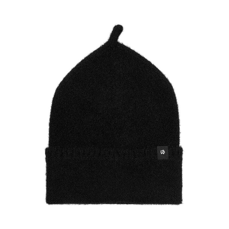 Vlnka Vlněná pletená čepice Merino černá 118623034