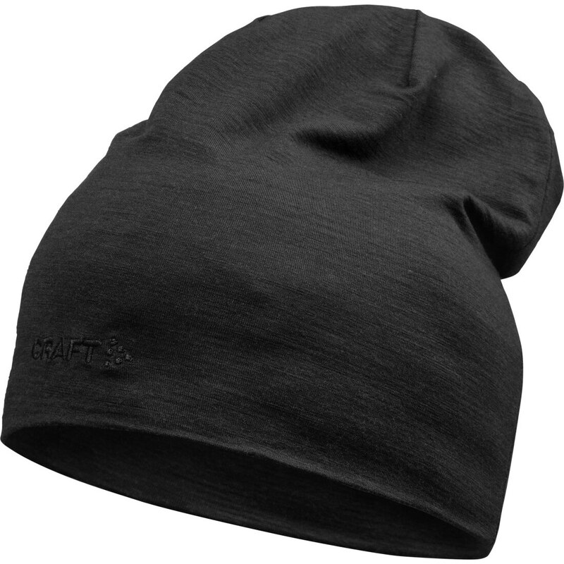 Vlněná merino čepice CRAFT Essence Wool - černá 117114621