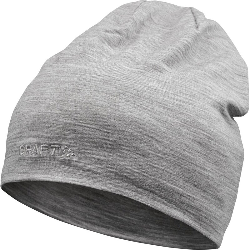 Vlněná merino čepice CRAFT Essence Wool - šedá 117114622