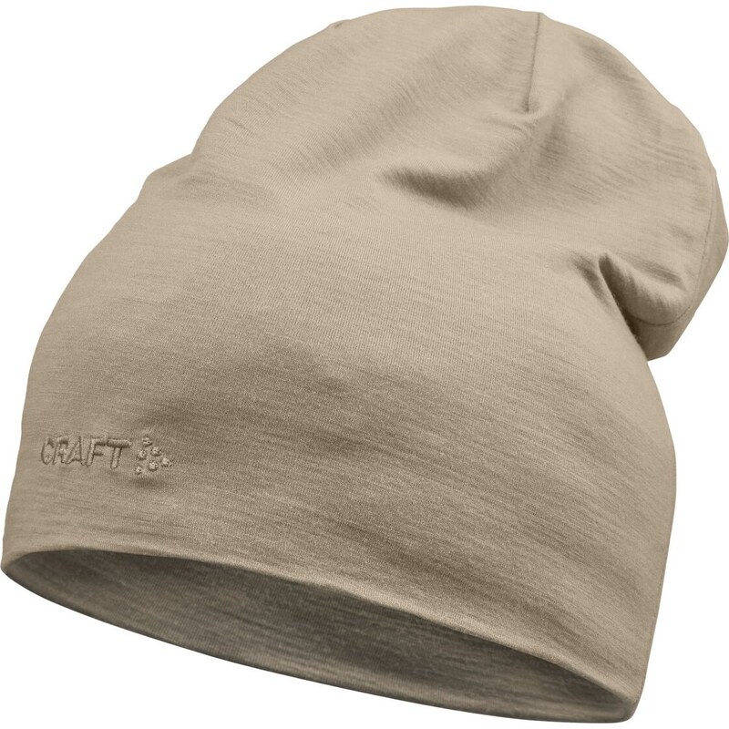 Vlněná merino čepice CRAFT Essence Wool - béžová 117114623
