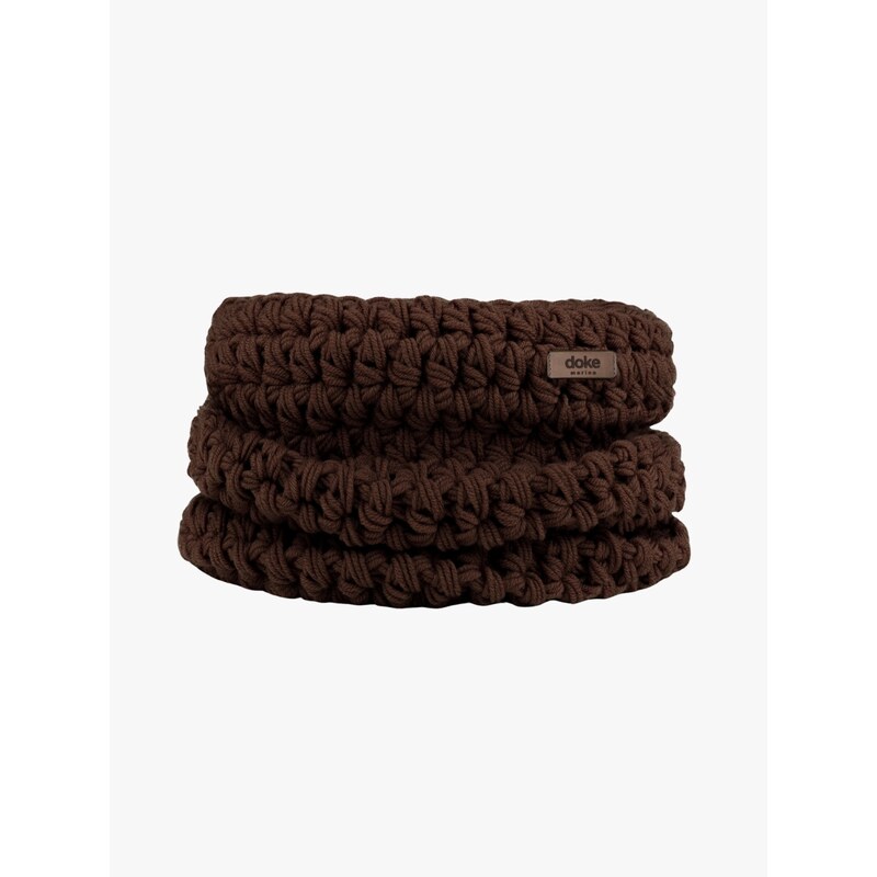 DOKE Merino háčkovaný nákrčník Choco 118666660