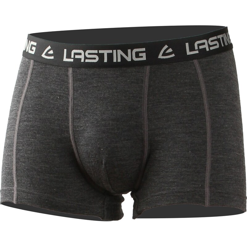 Pánské merino boxerky LASTING Noro šedé 117113647