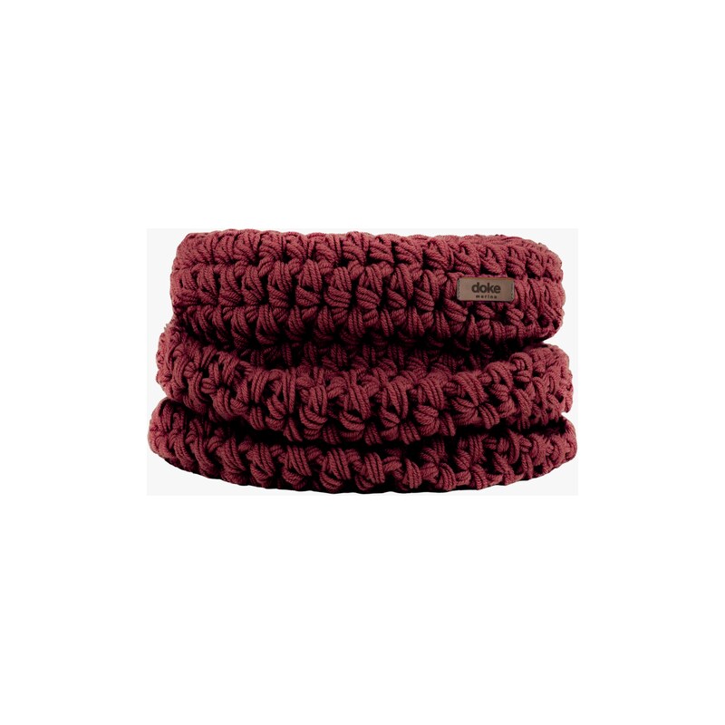 DOKE Merino háčkovaný nákrčník bordo 63894531